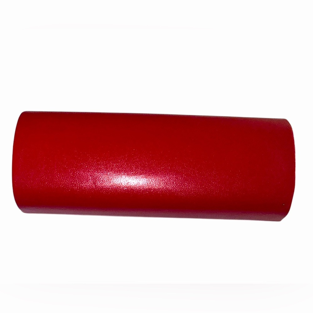 VALENTINO Vintage Authentic Red Leather Hard Magnetic Snap Close Sunglasses Case - Picture 3 of 3